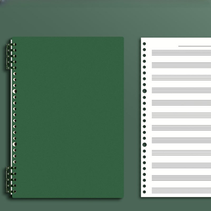 B5 Music Notebook with 60 Sheets Removable Loose-Leaf for Music Notation