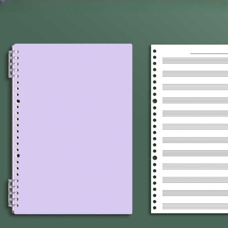B5 Music Notebook with 60 Sheets Removable Loose-Leaf for Music Notation