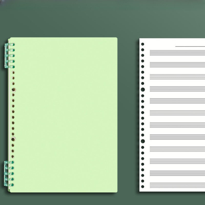 B5 Music Notebook with 60 Sheets Removable Loose-Leaf for Music Notation