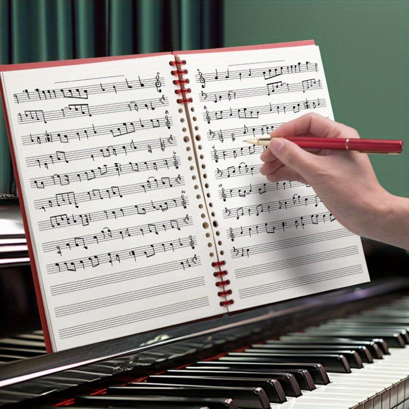 B5 Music Notebook with 60 Sheets Removable Loose-Leaf for Music Notation