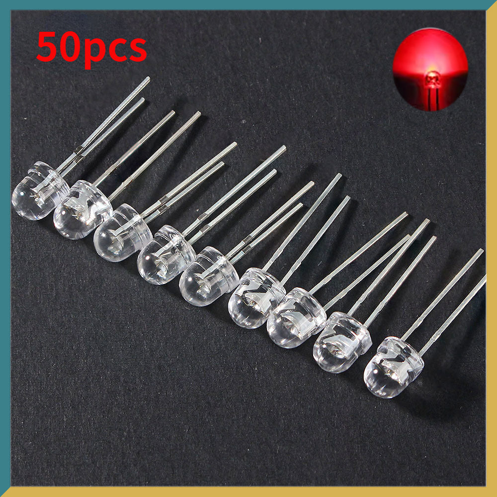 50-100 Pcs 5mm LED Diodes Light Emitting Diodes for DIY Projects Blue Green Red Yellow White