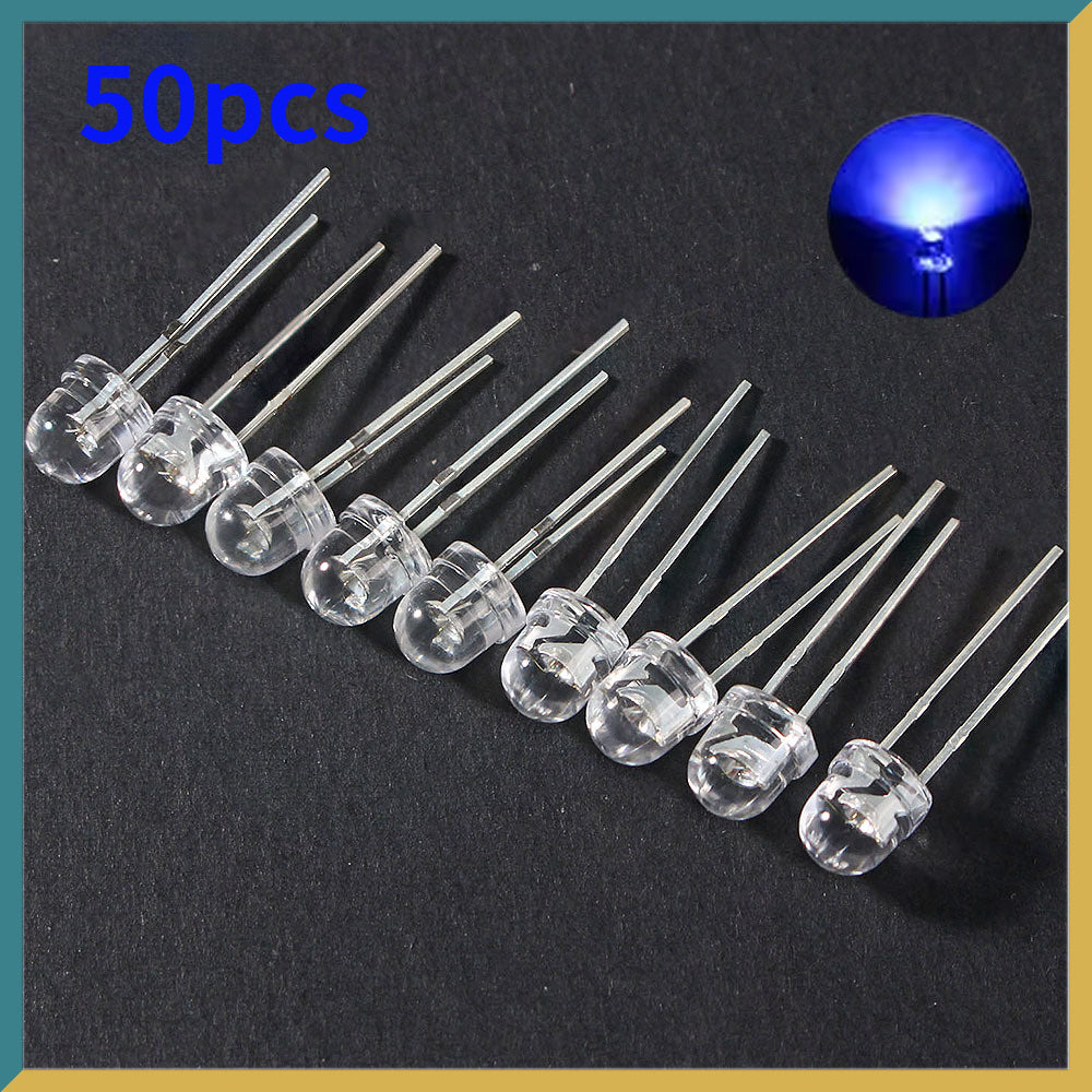 50-100 Pcs 5mm LED Diodes Light Emitting Diodes for DIY Projects Blue Green Red Yellow White