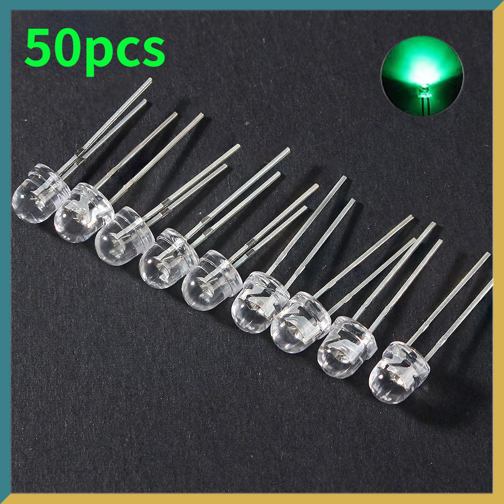 50-100 Pcs 5mm LED Diodes Light Emitting Diodes for DIY Projects Blue Green Red Yellow White