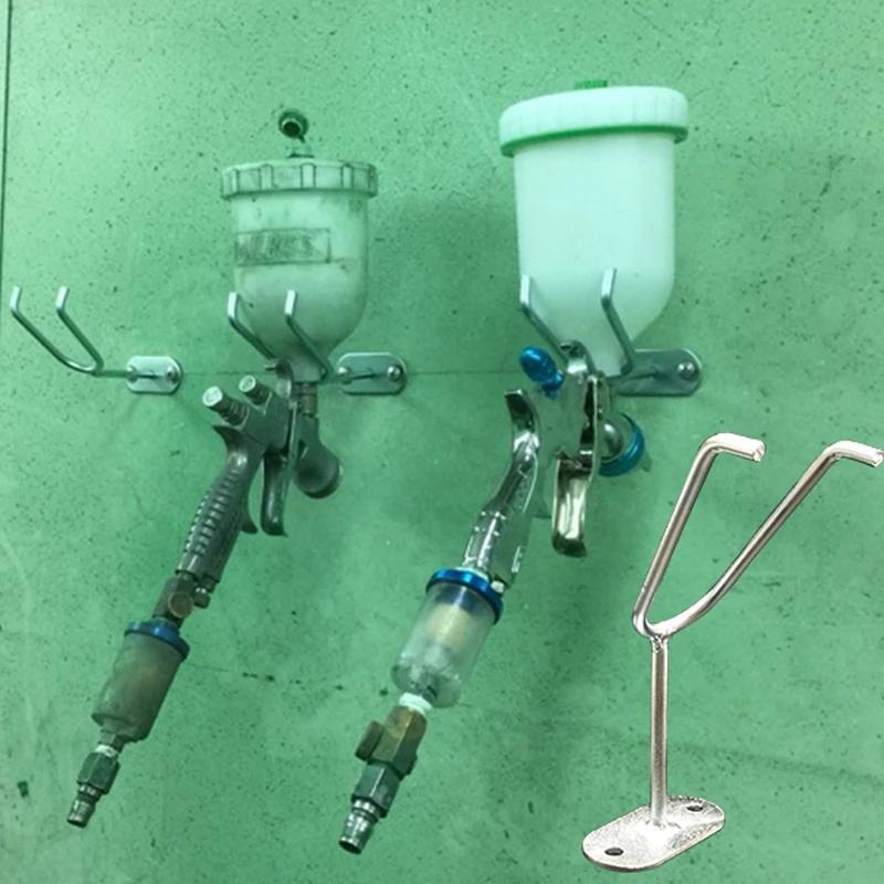 Paint Spray Gun Wall Mount Holder Gravity Feed Bracket Black