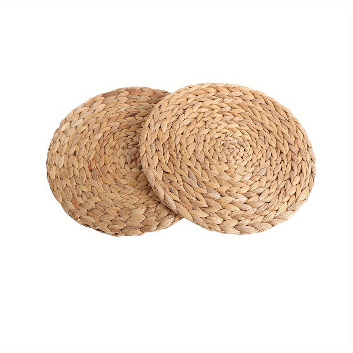 Juego de manteles individuales de fibra de jacinto de agua, 2, 4 o 6 piezas, 29,97 cm