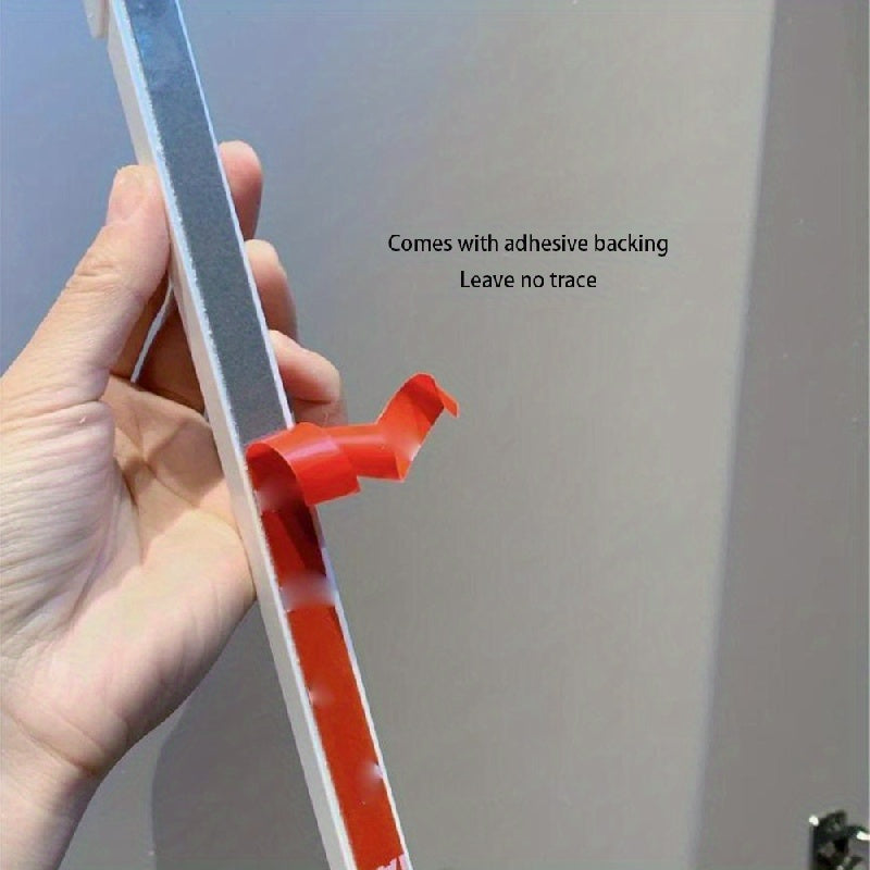 Oshxona va hammom uchun sirpanadigan temir yo'l devor osgichi - Teshik ochmasdan o'rnatish, palto, kiyim va aksessuarlar uchun ko'p funksiyali saqlash yechimi