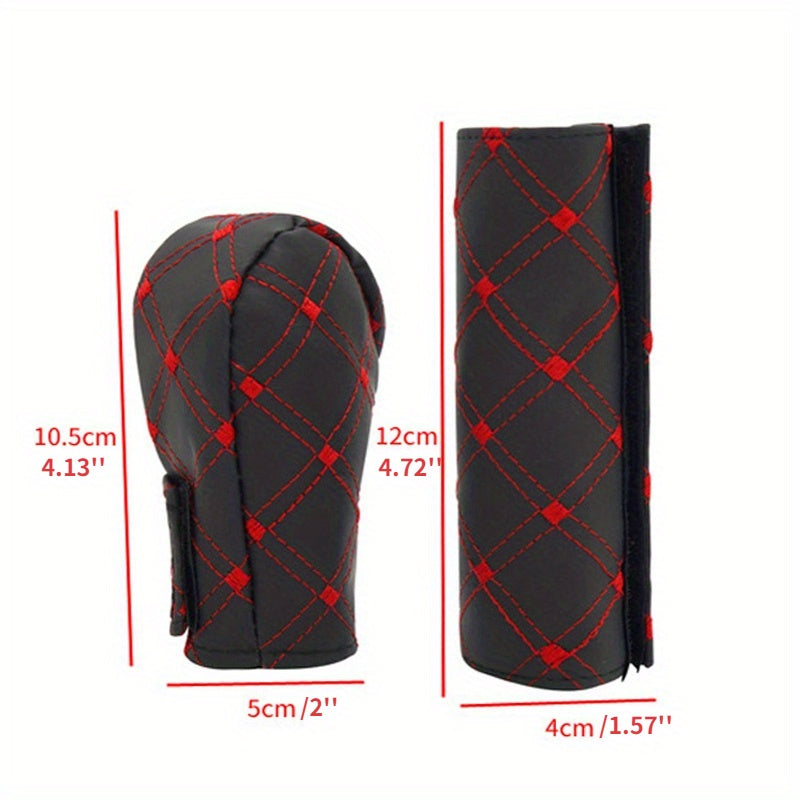 Universal PU teri avtomobil uchun uzatish shovogʻi qopqogʻi, qo‘l tormoz uchun anti-slip qopqoq