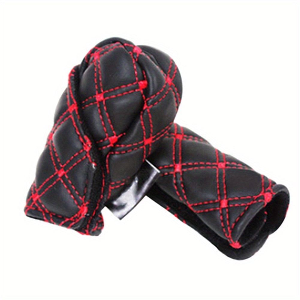 Universal PU teri avtomobil uchun uzatish shovogʻi qopqogʻi, qo‘l tormoz uchun anti-slip qopqoq