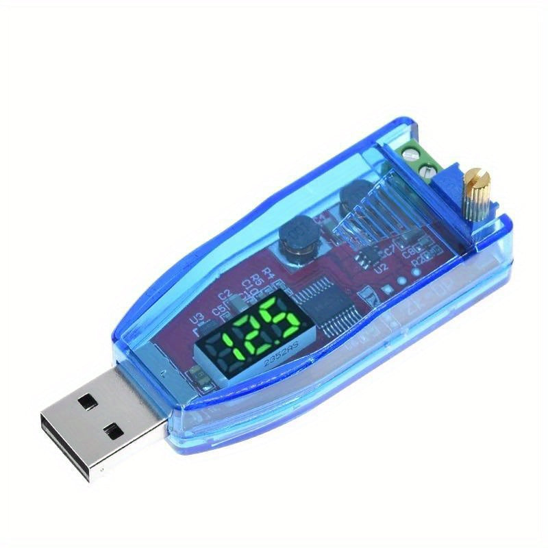 Convertidor de voltaje USB DC-DC ajustable 1-24V Módulo de fuente de alimentación de aumento y disminución