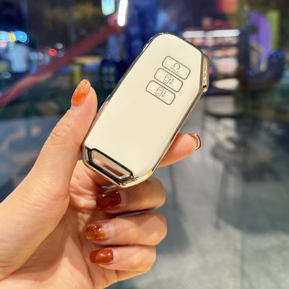 Car Key Fob Cover TPU 7 Button Case for SUV Hybrid Keyless Remote