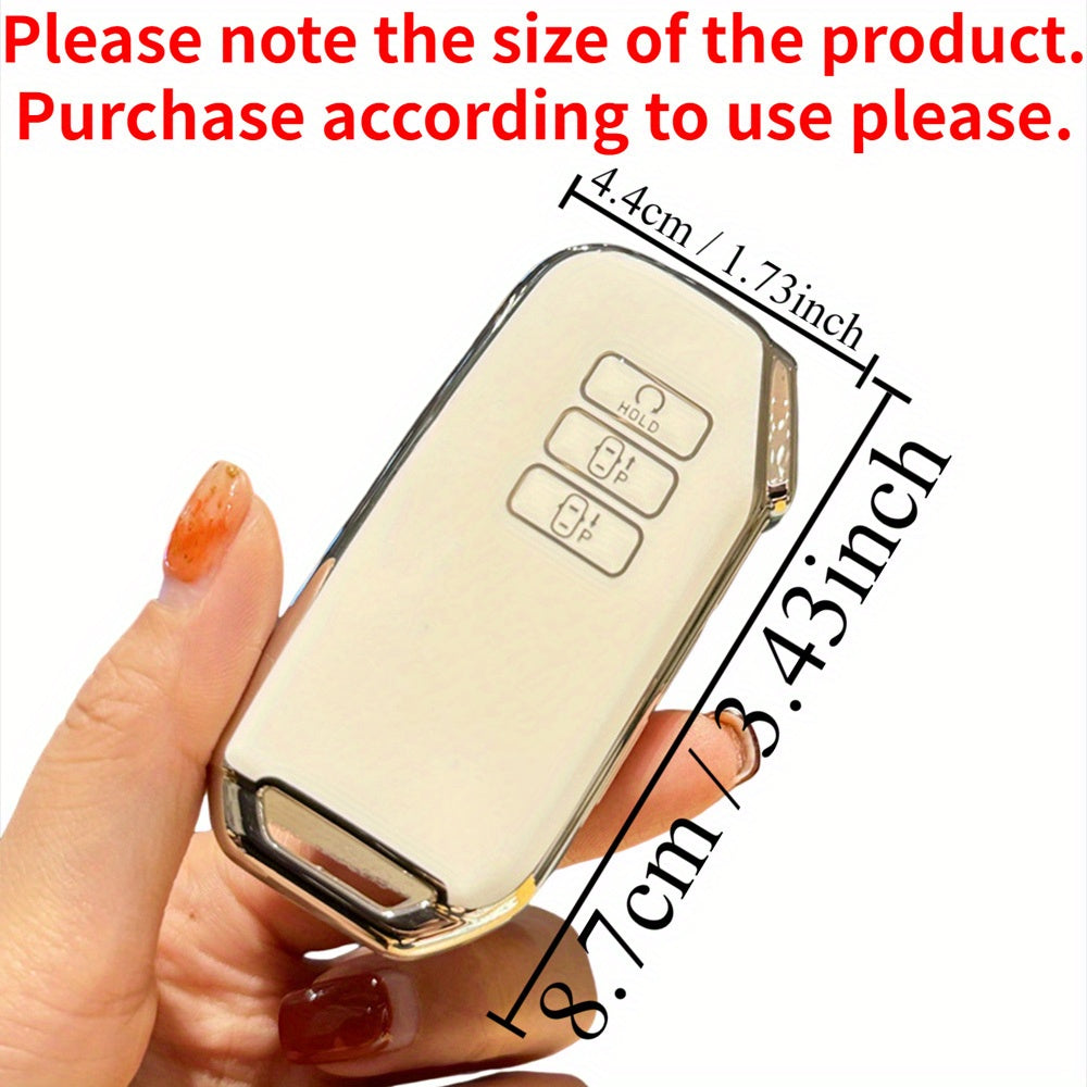 Car Key Fob Cover TPU 7 Button Case for SUV Hybrid Keyless Remote