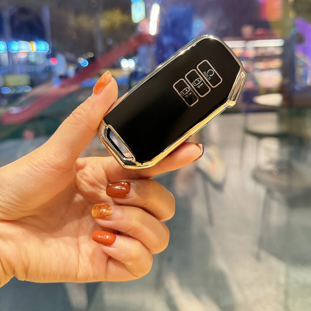 Car Key Fob Cover TPU 7 Button Case for SUV Hybrid Keyless Remote