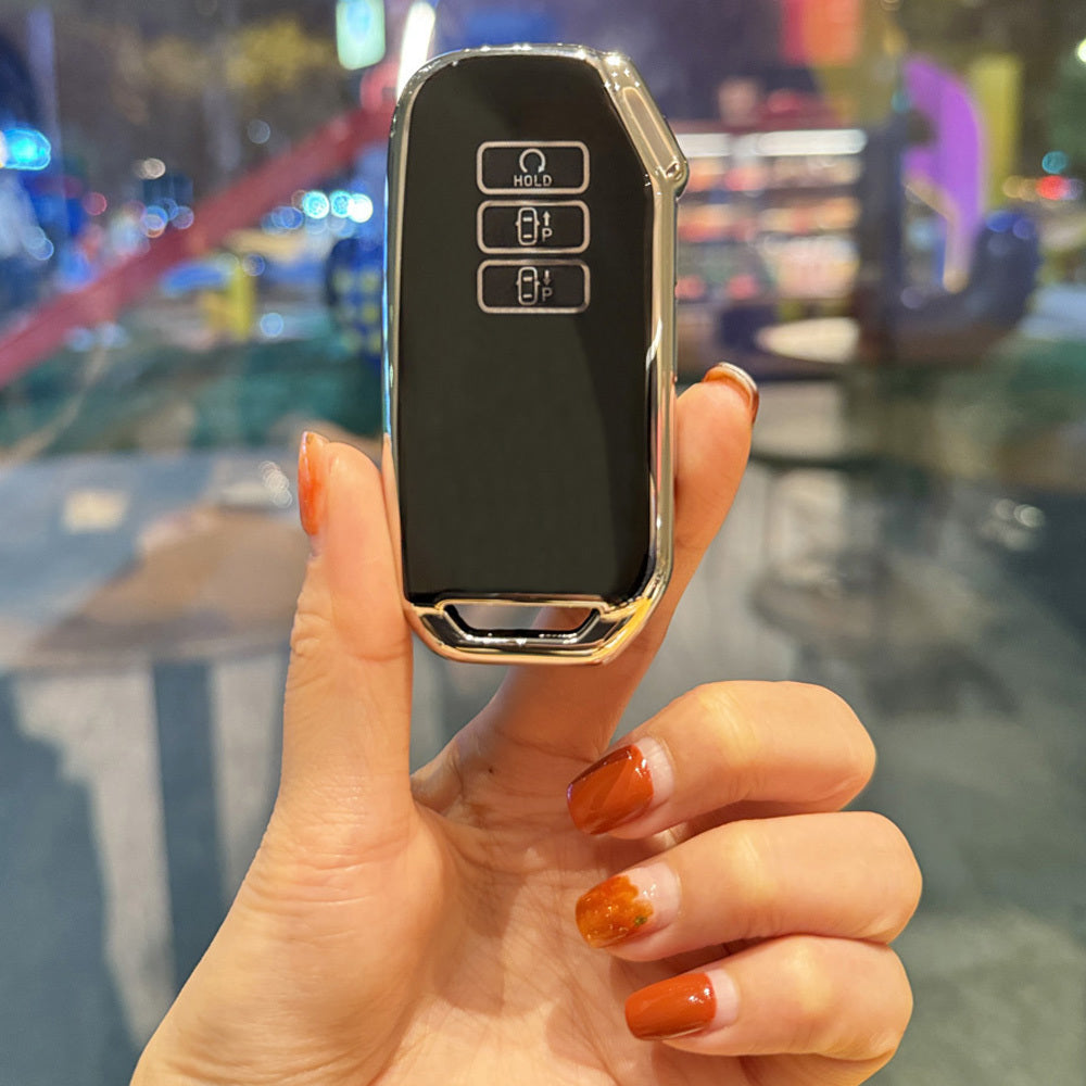 Car Key Fob Cover TPU 7 Button Case for SUV Hybrid Keyless Remote