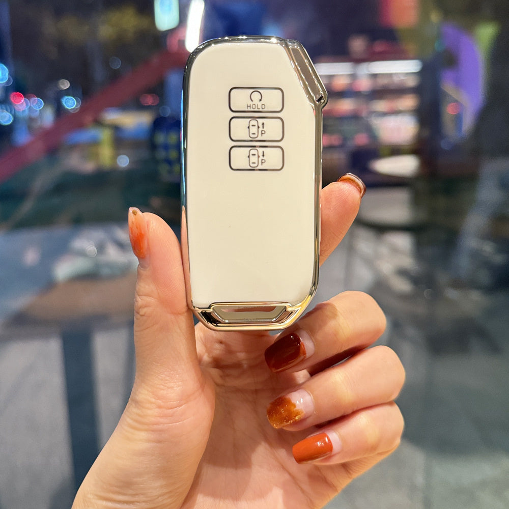 Car Key Fob Cover TPU 7 Button Case for SUV Hybrid Keyless Remote