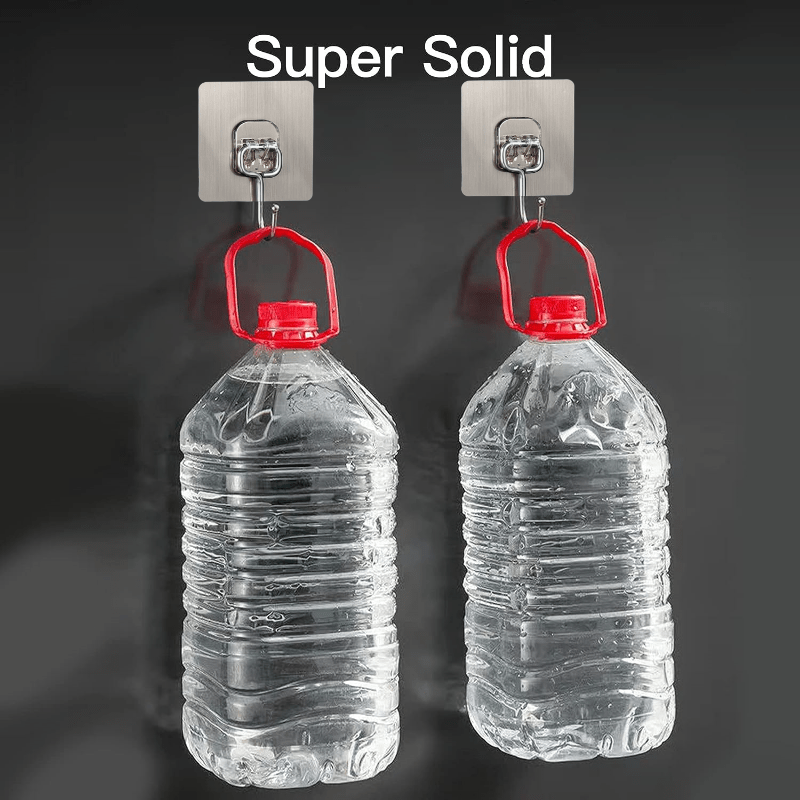 Devorga o'rnatiladigan Katta Saqlash Rack, 6 yoki 10 dona Qozon Rack to'plami, Oshxona, Hammom va Yotoqxona uchun ko'p funksiyali Punching-free Saqlash Qulflari. Oshxona Aksessuarlarini Tashkil qilish uchun ajoyib.