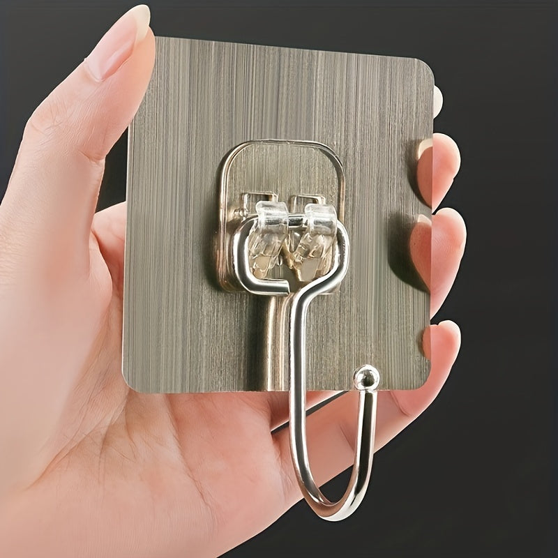 Devorga o'rnatiladigan Katta Saqlash Rack, 6 yoki 10 dona Qozon Rack to'plami, Oshxona, Hammom va Yotoqxona uchun ko'p funksiyali Punching-free Saqlash Qulflari. Oshxona Aksessuarlarini Tashkil qilish uchun ajoyib.