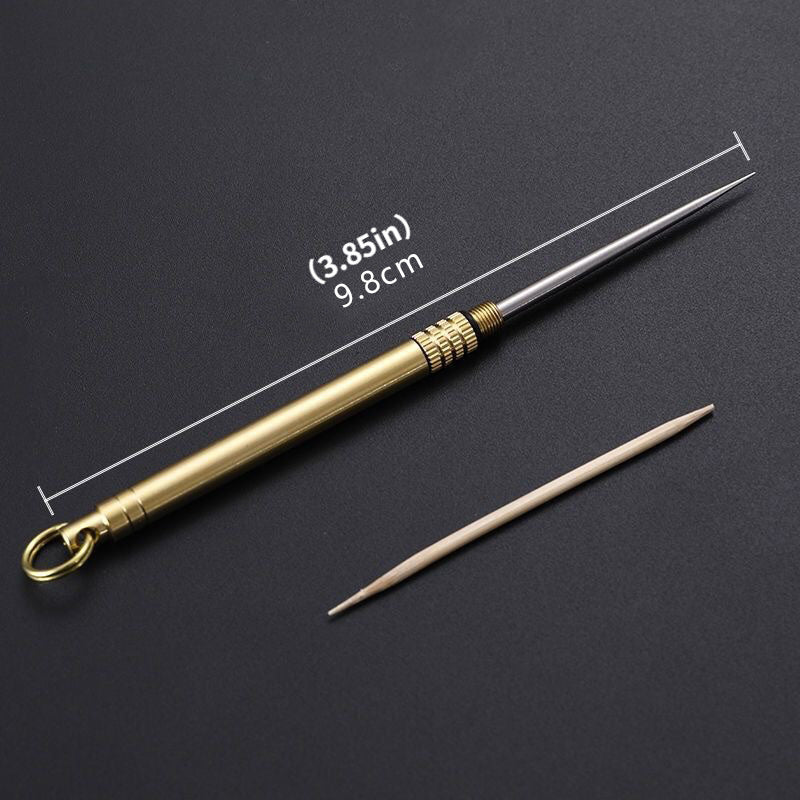 Portable Titanium Toothpick Tool Stainless Steel Metal Copper Personal Care Outdoor Tooth Pick Fruit Pick