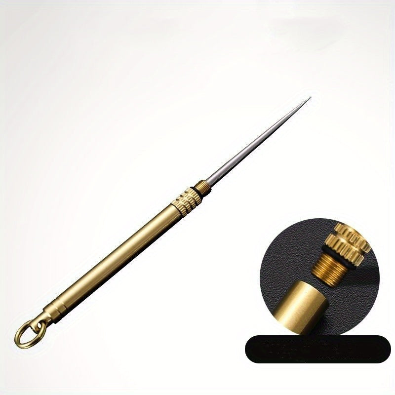 Herramienta portátil de palillo de dientes de titanio, acero inoxidable, metal, cobre, cuidado personal, al aire libre, palillo de dientes, palillo de fruta