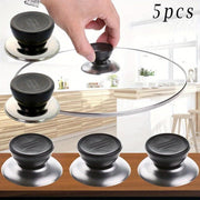 Set of 5 Stainless Steel and PS Pot Lid Knobs for Kitchen Pots and Pans