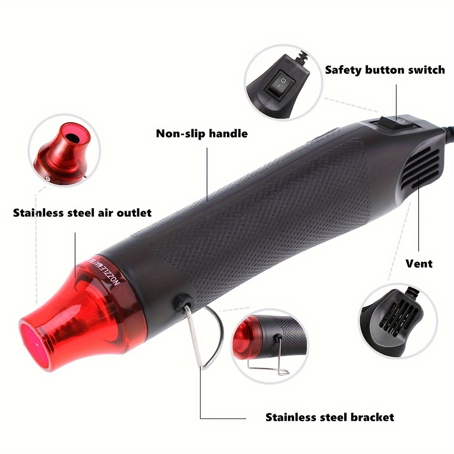 Small Heat Gun 220-240V for Shrink Wrap DIY Crafts and Projects
