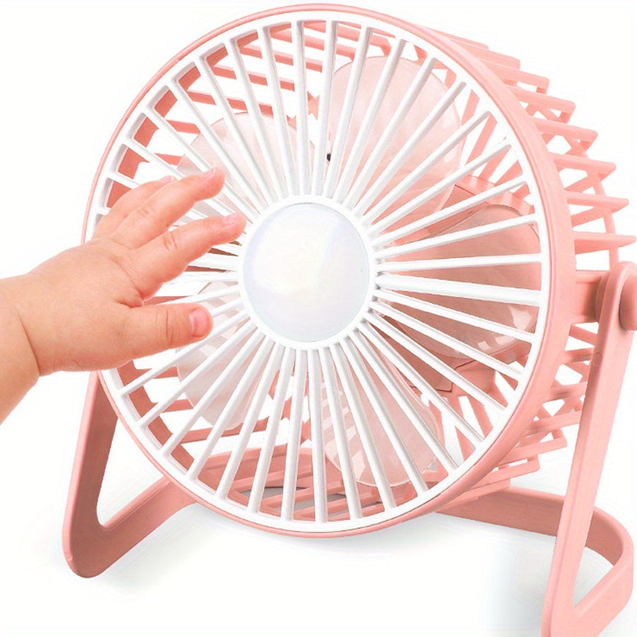 Mini Portable USB Desktop Fan Quiet Touch Control Cooling Fan for Bedroom Office