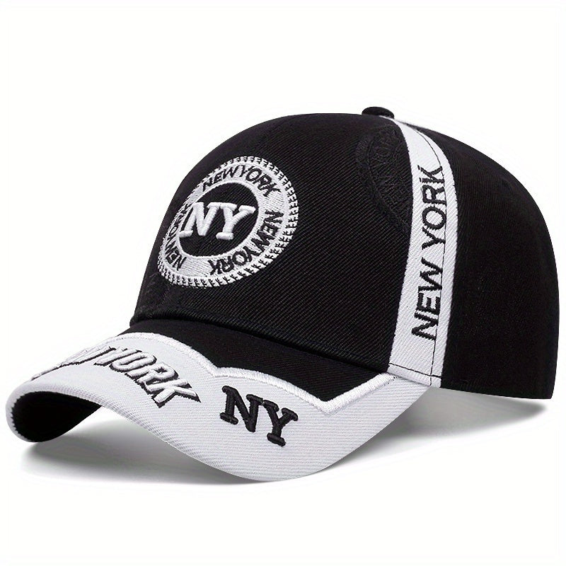 Unisex Woven Acrylic Baseball Cap Sun Protection Fitted Casual Hat