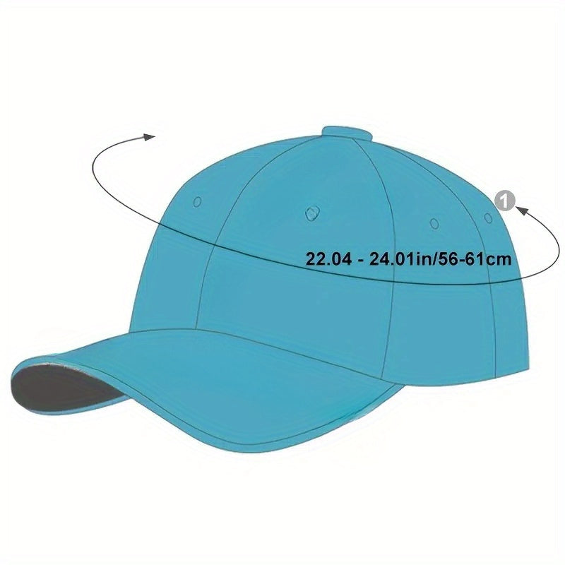 Unisex Woven Acrylic Baseball Cap Sun Protection Fitted Casual Hat