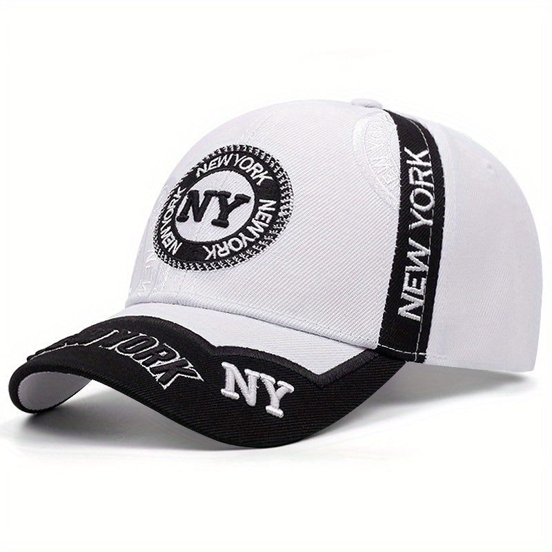 Unisex Woven Acrylic Baseball Cap Sun Protection Fitted Casual Hat