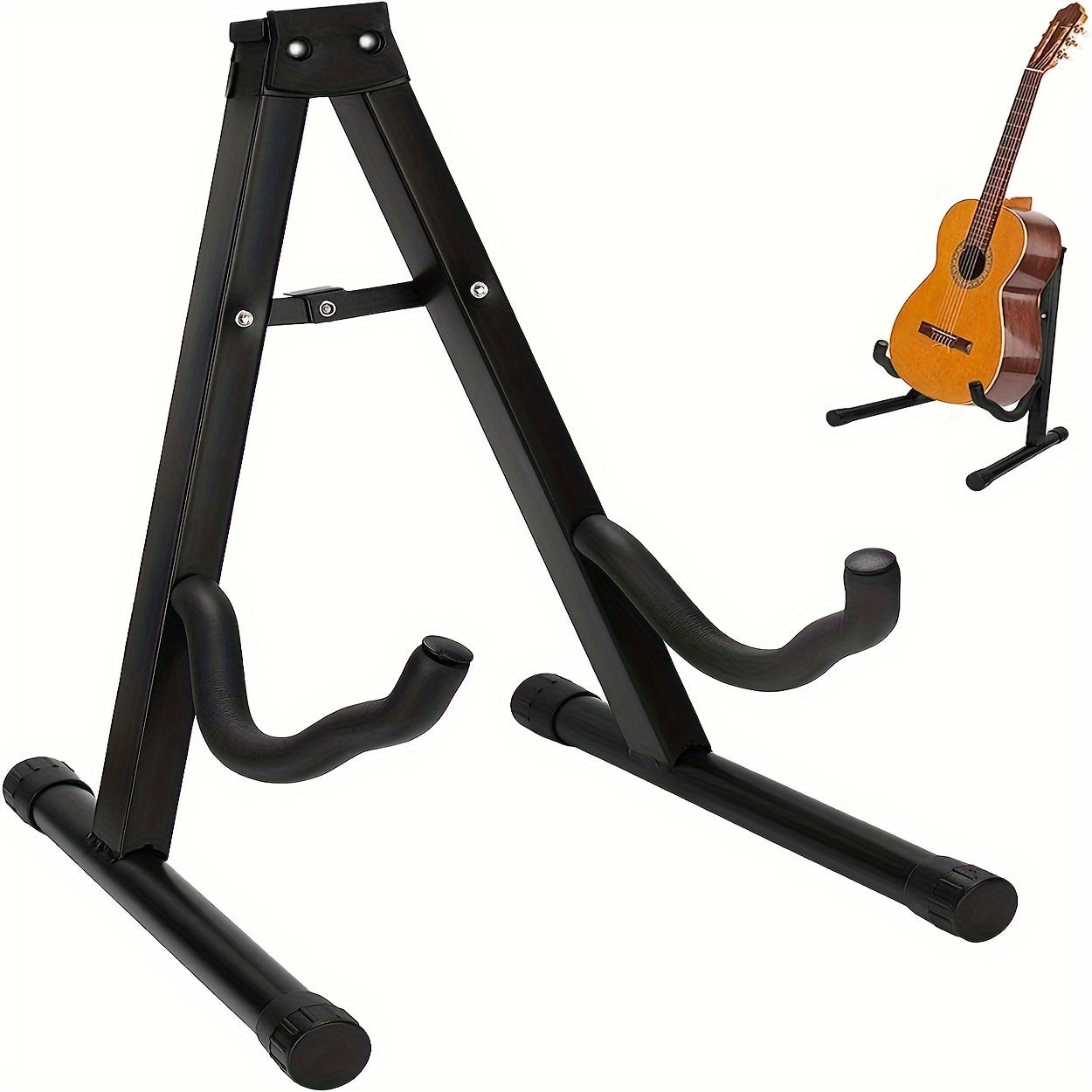 Metal Iron A-Shaped Folding Guitar Stand Floor Mount Easy Install