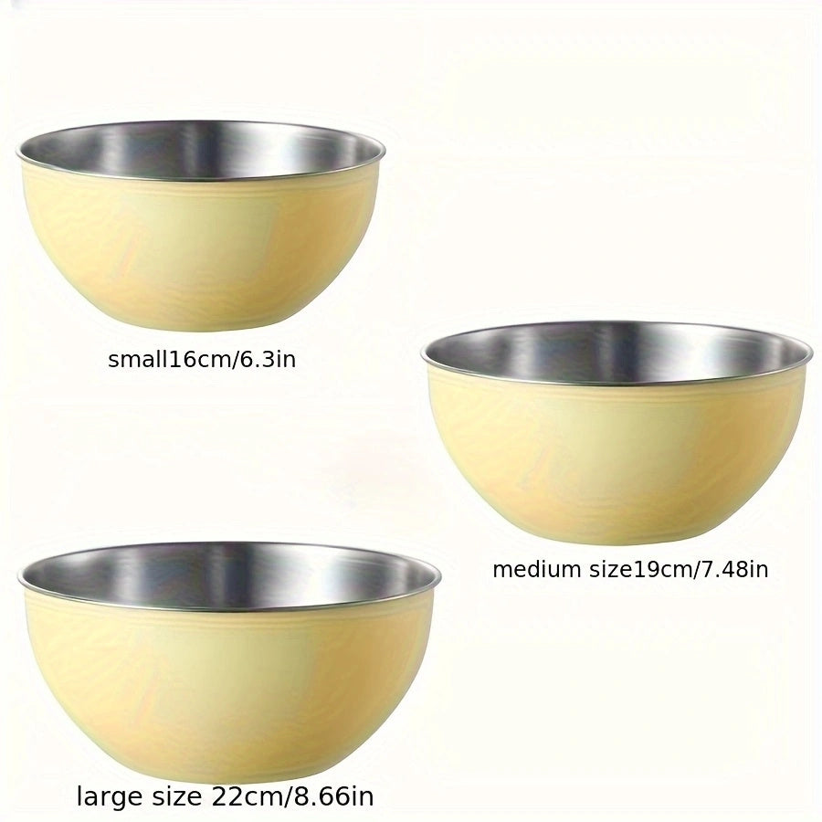 Large Stainless Steel Salad Bowl with Lid, 12-Inch Mixing and Baking Basin