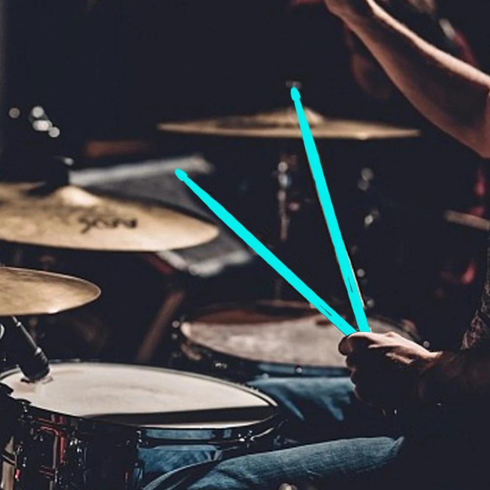 5A флуоресцентные палочки для ударных, джазовые молотки, нейлоновые светящиеся ударные палочки для начинающих и исполнителей, подарки для барабанщиков.