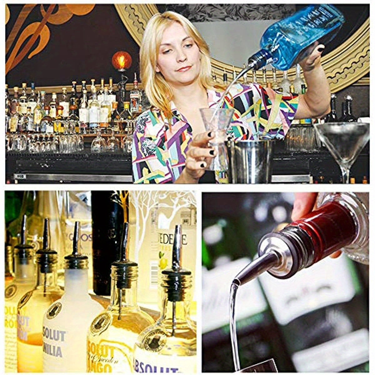 Ikkita zanglamas po'latdan yasalgan vino va zaytun moyi quyish uchun idishlar, restoranlar, kofe do'konlari va pub'lar uchun mukammal.