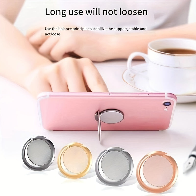 Universal magnitli avtomobil telefon uchun tutqich 360-derecelik burilish va oltin halqa bilan