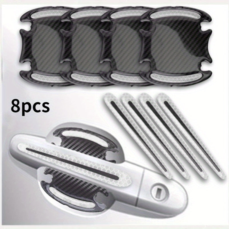 8Pcs Protectores de manijas de puertas de coche, protectores contra arañazos, pegatinas externas