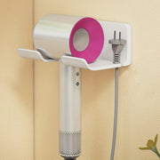 Wall-Mounted Hair Dryer Holder Bathroom Organizer Durable Plastic Storage Rack