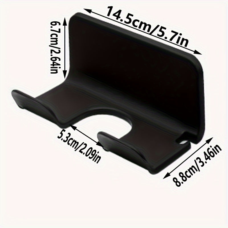 Wall-Mounted Hair Dryer Holder Bathroom Organizer Durable Plastic Storage Rack