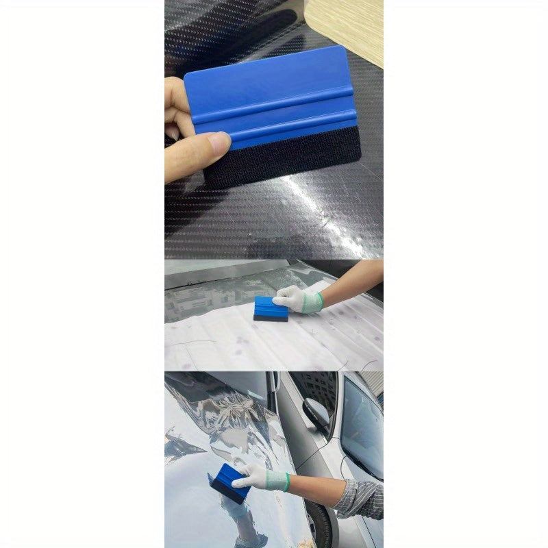 Avtomobil vinil qoplamasi uchun asboblar to'plami, qirqish uchun scraper, squeegee va pichoq bilan