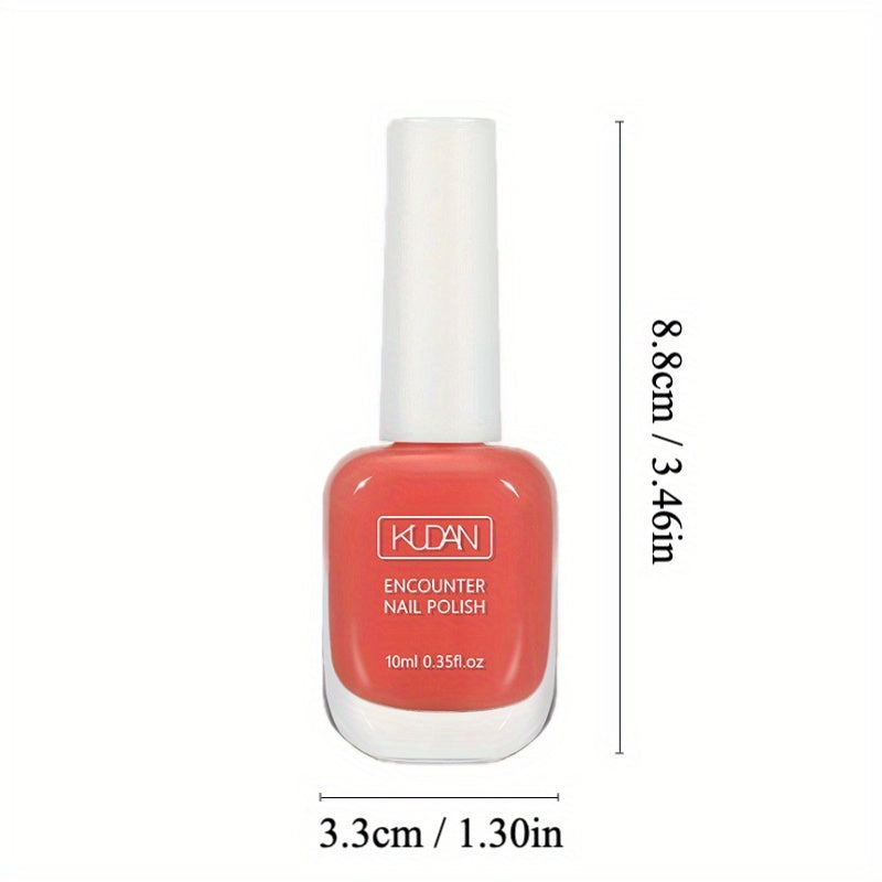 Set of 2 Pink Water-Based Nail Polishes for Daily Wear Exfoliating Quick-Dry Alcohol-Free