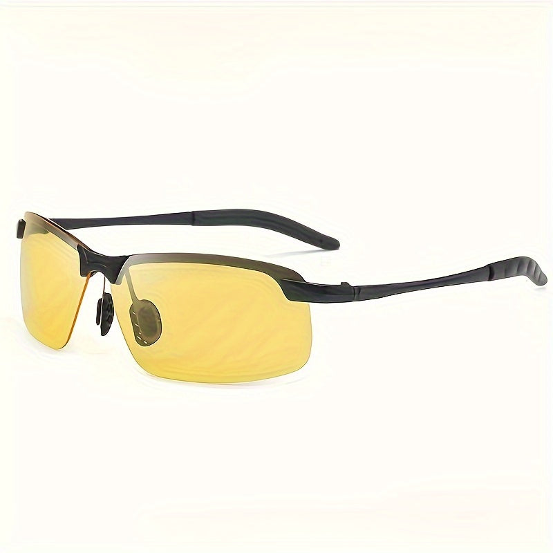 Polarized Fashion Glasses with Color-Changing Lenses for Driving Fishing Night Vision Metal Frame