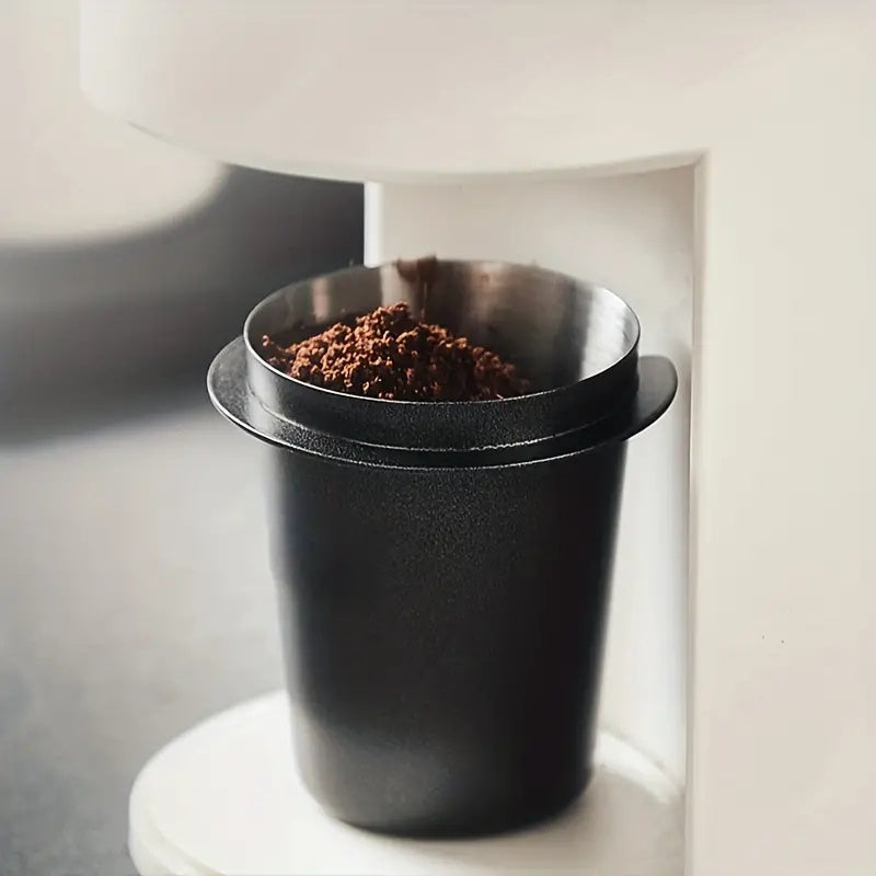 Stainless Steel Coffee Dosing Cup for Espresso Machines 51/53/58mm Black Handle