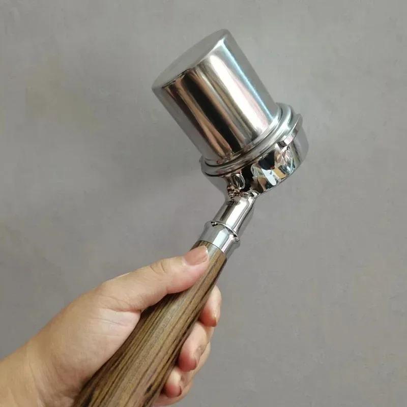 Stainless Steel Coffee Dosing Cup for Espresso Machines 51/53/58mm Black Handle