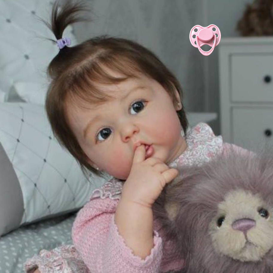 20-Inch Handmade Silicone Baby Doll for Children’s Day and Birthdays Purple Vinyl Toy for Ages 3+