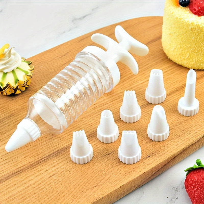 8-Piece Cake Decorating Nozzle Set for Professional Baking and Restaurant Use