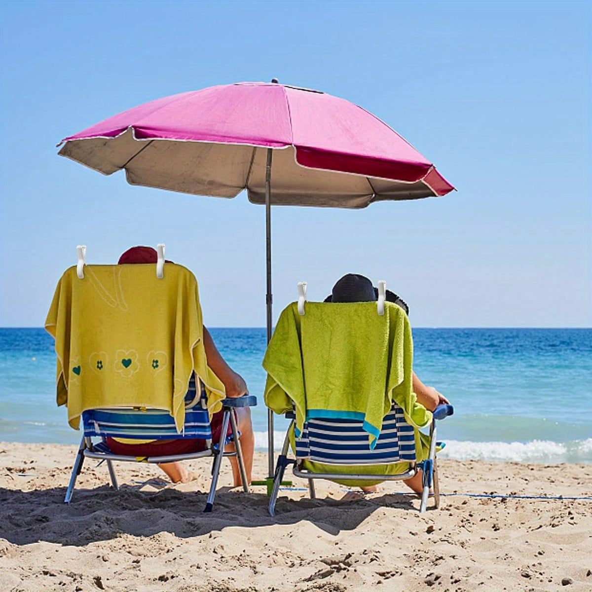 Pinzas de ropa de plástico con resortes antióxido para ropa y toallas de playa