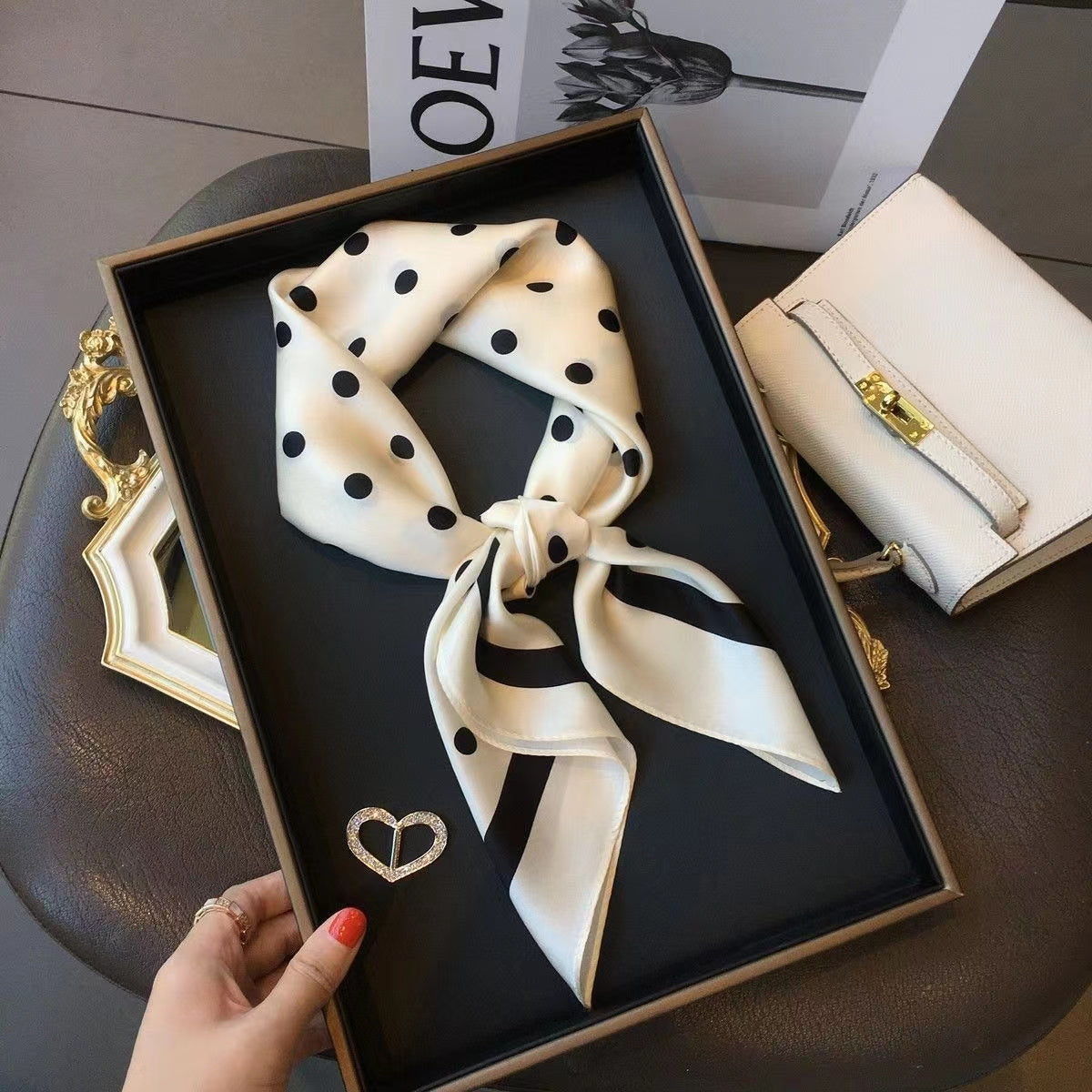 Square Scarf for Women 70cm Lightweight Breathable Neck Head Wrap Sun Wind Protection