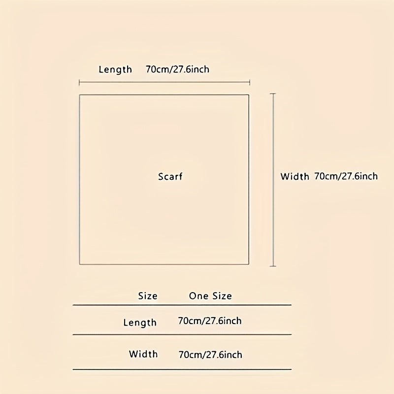 Square Scarf for Women 70cm Lightweight Breathable Neck Head Wrap Sun Wind Protection