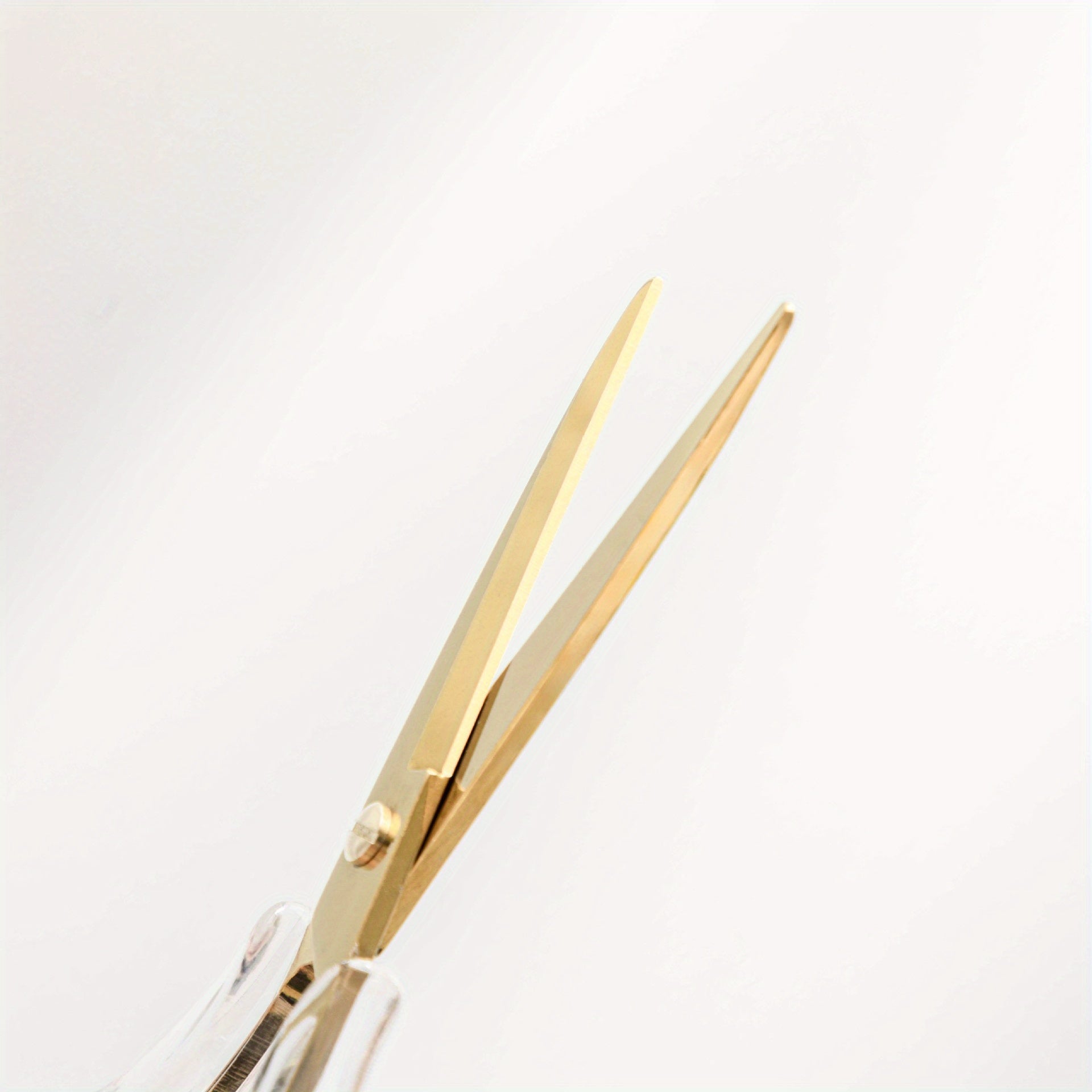 Transparent Acrylic Scissors with Stainless Steel Blades for Office and Precise Cutting