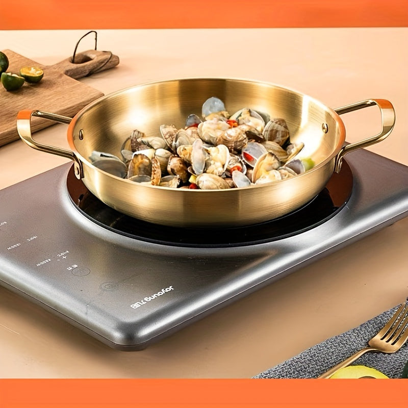 Stainless Steel Cooking Pot for Ramen Soup Curry Pasta Stew Induction Compatible