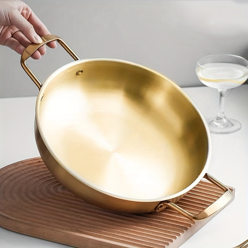 Stainless Steel Cooking Pot for Ramen Soup Curry Pasta Stew Induction Compatible