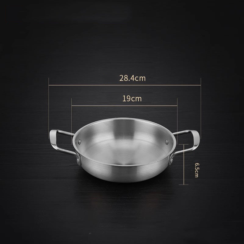 Stainless Steel Cooking Pot for Ramen Soup Curry Pasta Stew Induction Compatible